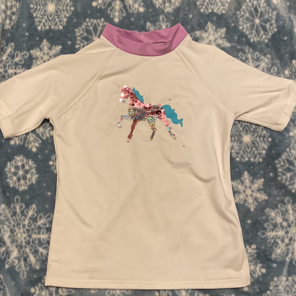 Girls Swim suit Set With rash guard-7/8